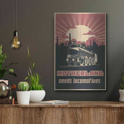 Motherland Needs Locomotives' Metal Wall Art