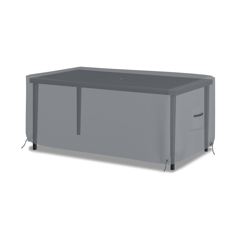 Outdoor Patio Table Cover, 61cm H x 243.8cm W x 111.8cm D, Grey