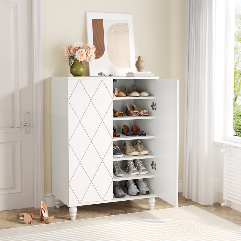 Rangement à chaussures 24 paires, Blanc