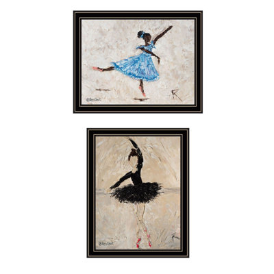 Latitude Run "Ballerina Collection" Framed Wall Art For Living Room, Wall Art Print For Home Decor, Bedroom Wall Art By Roey Ebert