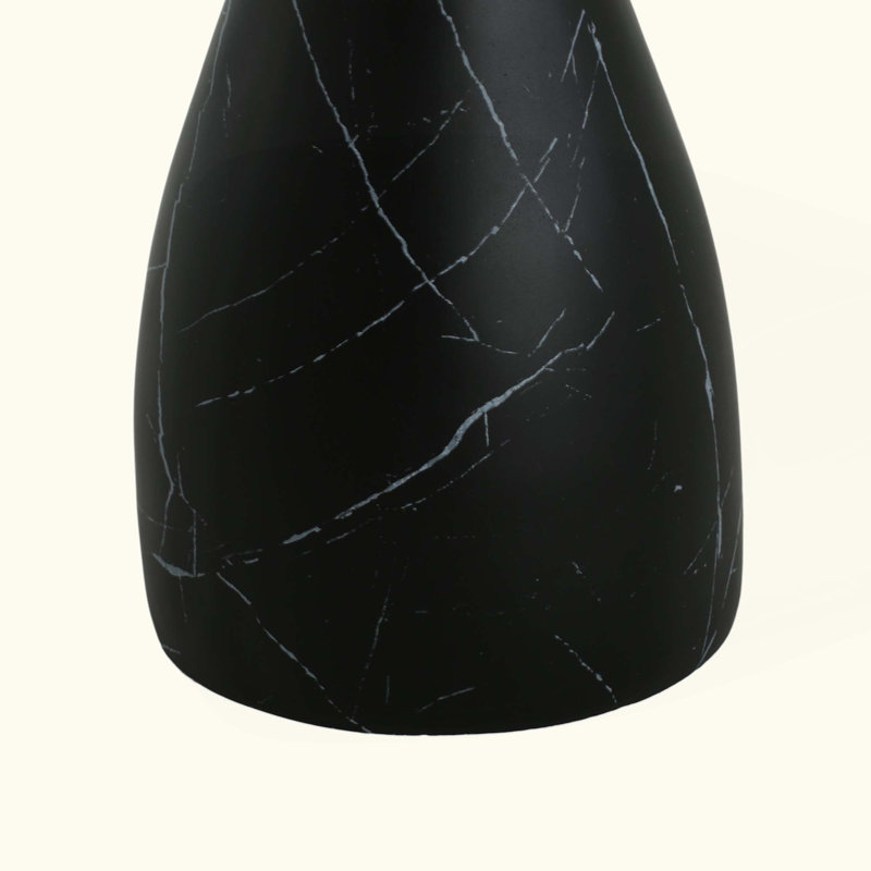 Table de bout d'extérieur en béton avec poids MVER, Magnesium Oxide, Black