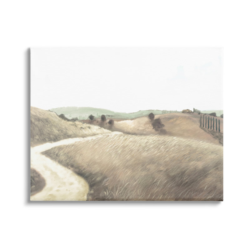 Art champêtre sur fond blanc, Toile tendue, H 20 po x l 16 po