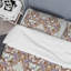 Brown Ikat Ogee - Ensemble de housse de couette abstrait - Microfibre de polyester-1820176819