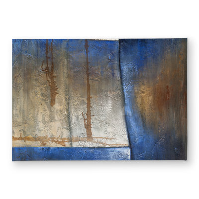 Luminous Blue and Bronze Shape Door Mat - Indoor/Outdoor Decor