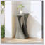 Table d'appoint d'extérieur Twist Shape avec texture semblable au bois, béton léger pour la terrasse, le balcon et la piscine