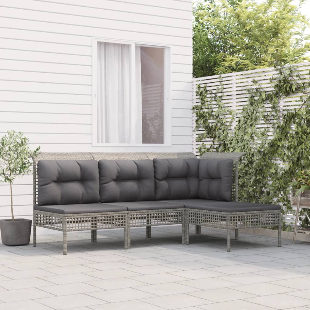 3-Sitzer Lounge-Set Gianetta aus Polyrattan mit Polster