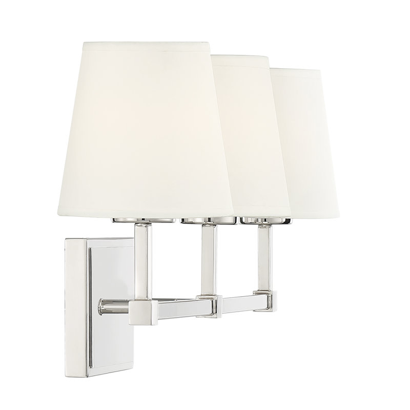 3-Light Dimmable Nickel Vanity Light
