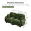 Canapé modulaire plissé en chenille avec mousse ergonomique confortable-481470861