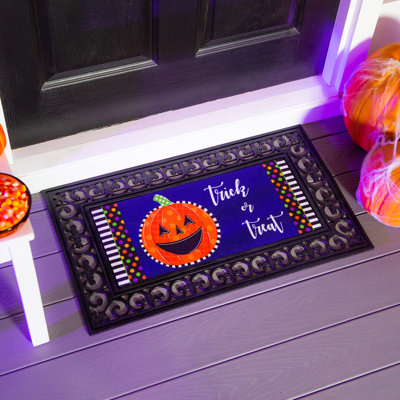 Tapis d'entrée antidérapant Halloween 22 po x 10 po Sassafras