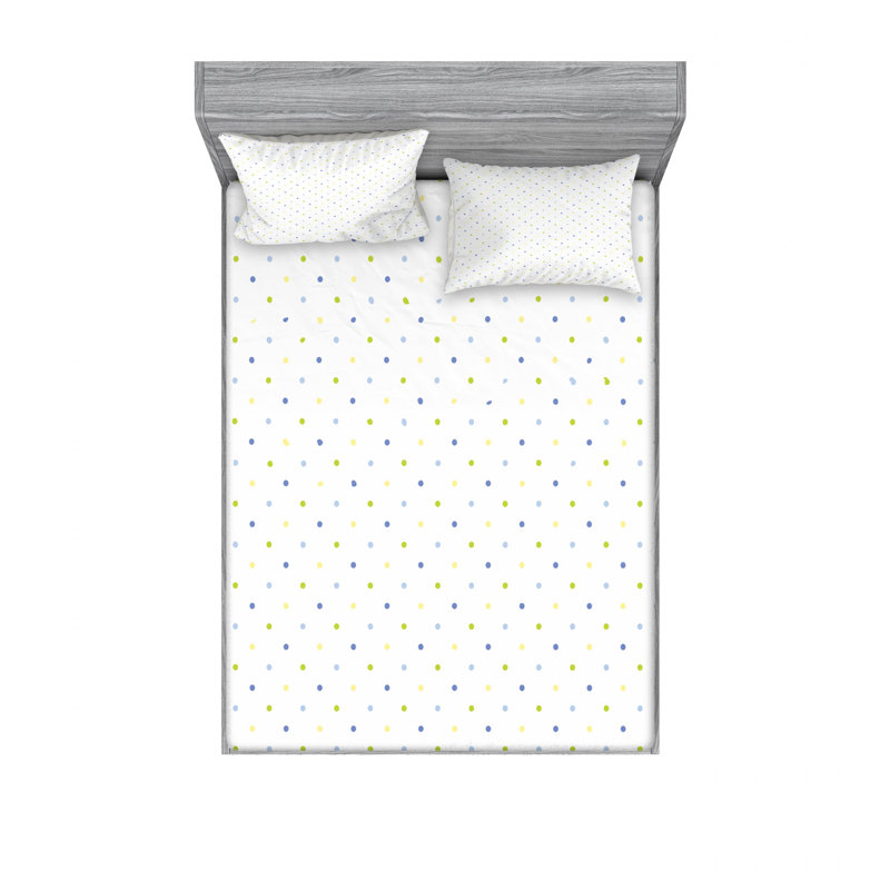 Microfiber Floral Sheet Set, Full/Double Sheet Set with Fitted Sheet, Old Fashi Geometric