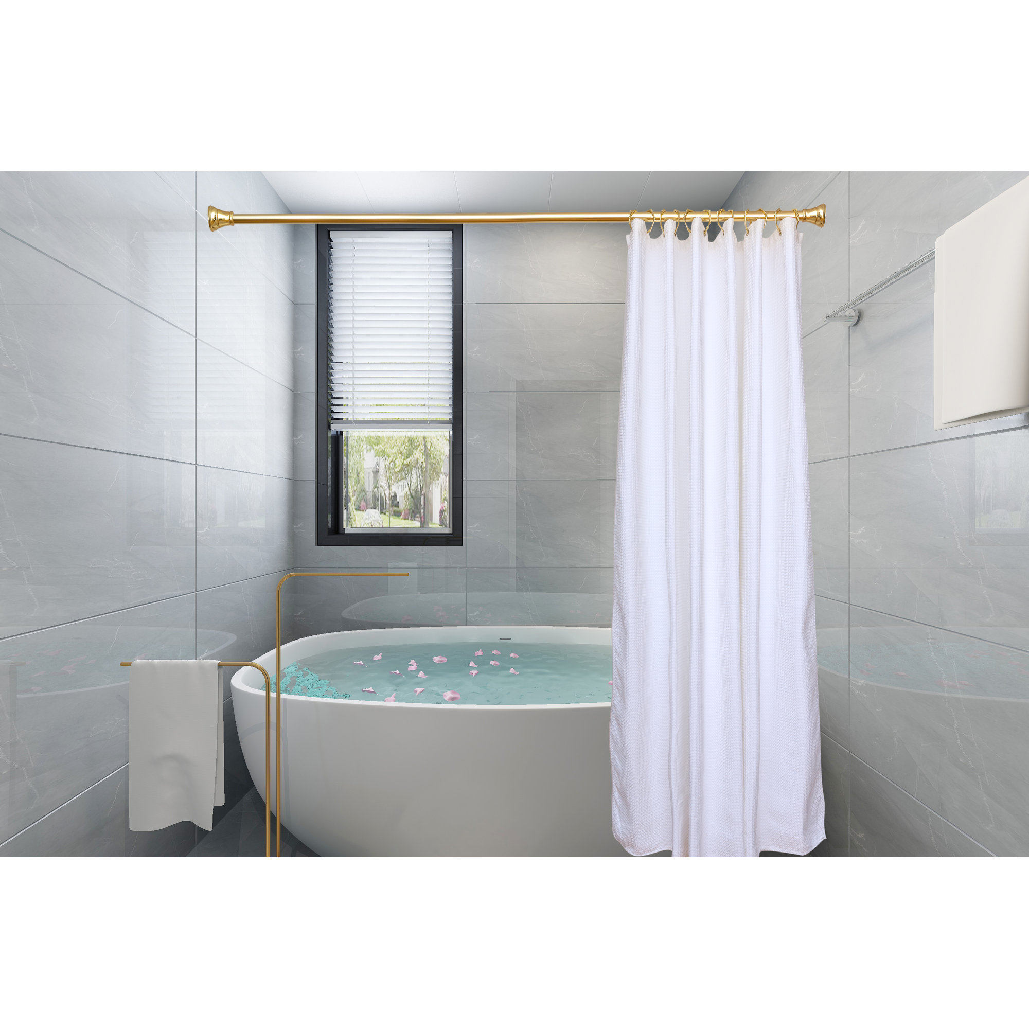 Utopia Alley Shower Curtain Hooks, Gold