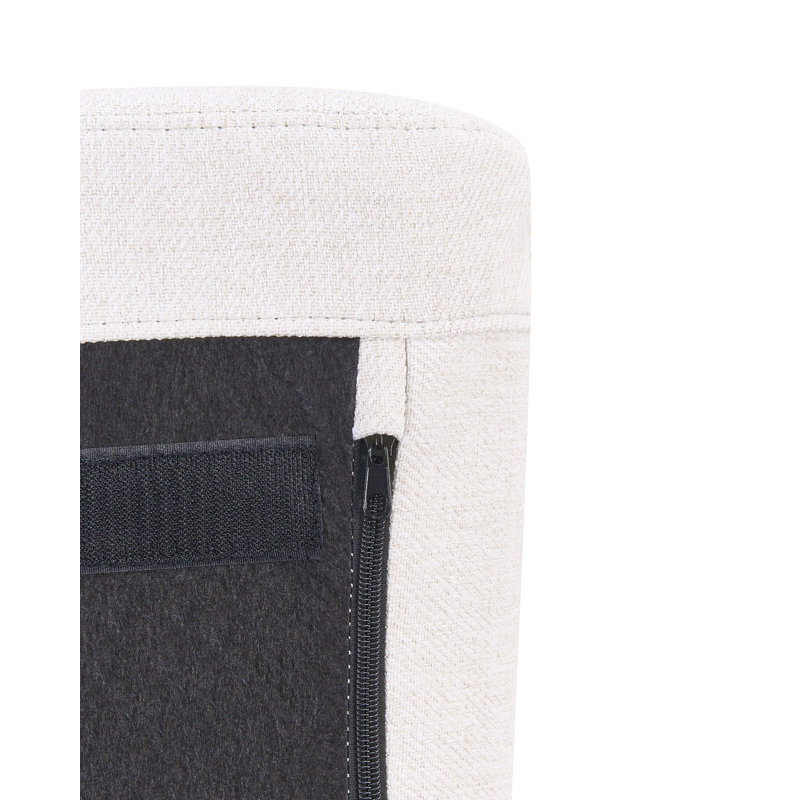 Upholstered Plain Weave / Muslin Swivel Armchair, White