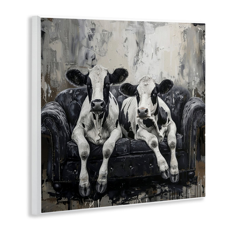 «Lounging Cows on Couch», art mural par LSR Creative Studio