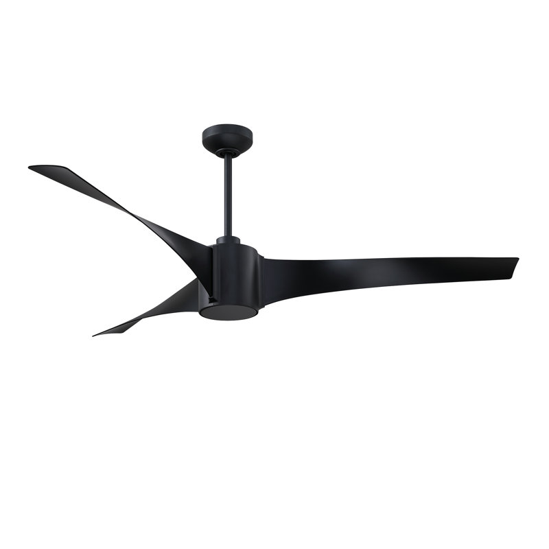 Améliorez votre espace avec le ventilateur de plafond noir CIMION 60: lumière DEL, télécommande et brise