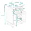 Meuble-lavabo en bois avec lavabo en céramique, tiroir et porte-1667455260