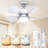 Ceiling Fans With Lights And Remote, Ceiling Fan Light 3000K-600...