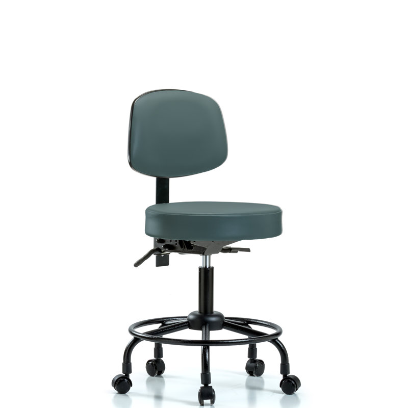 Chaise de bureau ergonomique Norma, Bleu colonial, Patins