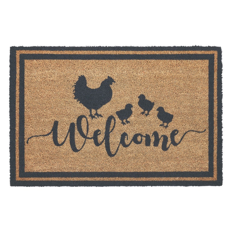 Tapis de bienvenue Down Home Hen & Chicks Coir, L 20 po x L 30 po