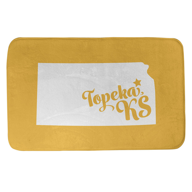 Tapis pour salle de bain kansas topeka, l 21 po x L 34 po, Jaune