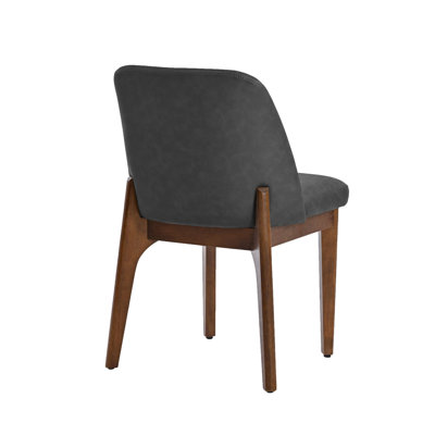 Bason Upholstered Faux Leather Dining Chairs Set of 4