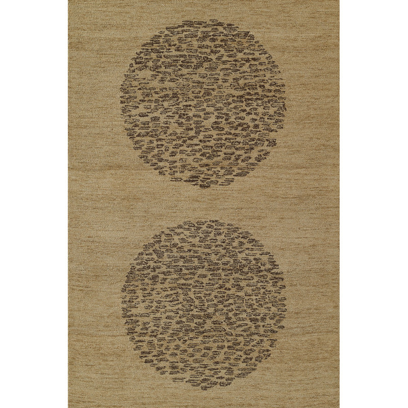 Corrigan Studio® Drako Hand Tufted Wool Natural Area Rug 5'' X 8'', Rectangle 2' x 3'