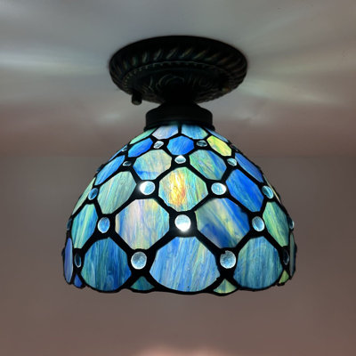8'' 1 - Light Bronze Bowl Ceiling Fan Light Kit