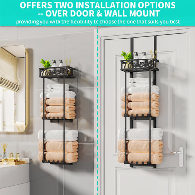 27 cm L Over-the-Door Towel Rack