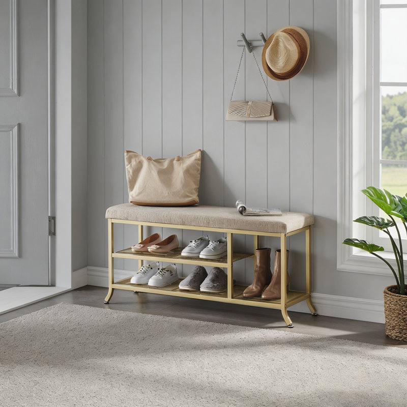 Banc de rangement pour chaussures en bois d'ingénierie multi-tailles facile à nettoyer Rangement polyvalent pour hall d'entrée