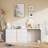 Gouldin Vanity Desk with Lighted Mirror, Extendable Vanity Table with 6 Drawers