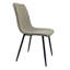 Collection 4 chaises de salle à manger, sièges de cuisine et de coin modernes avec coussin en lin et pieds robustes en métal gris, style 4-1040063349
