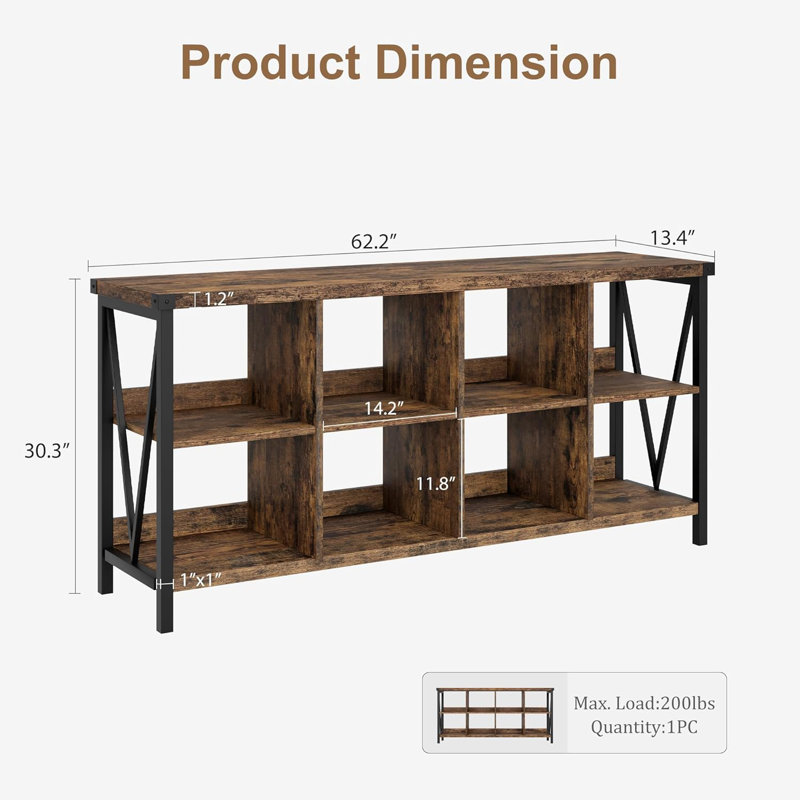 76.96cm H x 157.99cm W Metal Bookcase