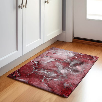 Tapis haut de gamme lavable en machine Cerrito Amf518 Merlot