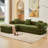 Modular Corduroy 3-Seat Sofa L Shaped Couch With Foldable Doublelayered Seat Cushion For Apartment-Compression Sofa In Box-1922191254