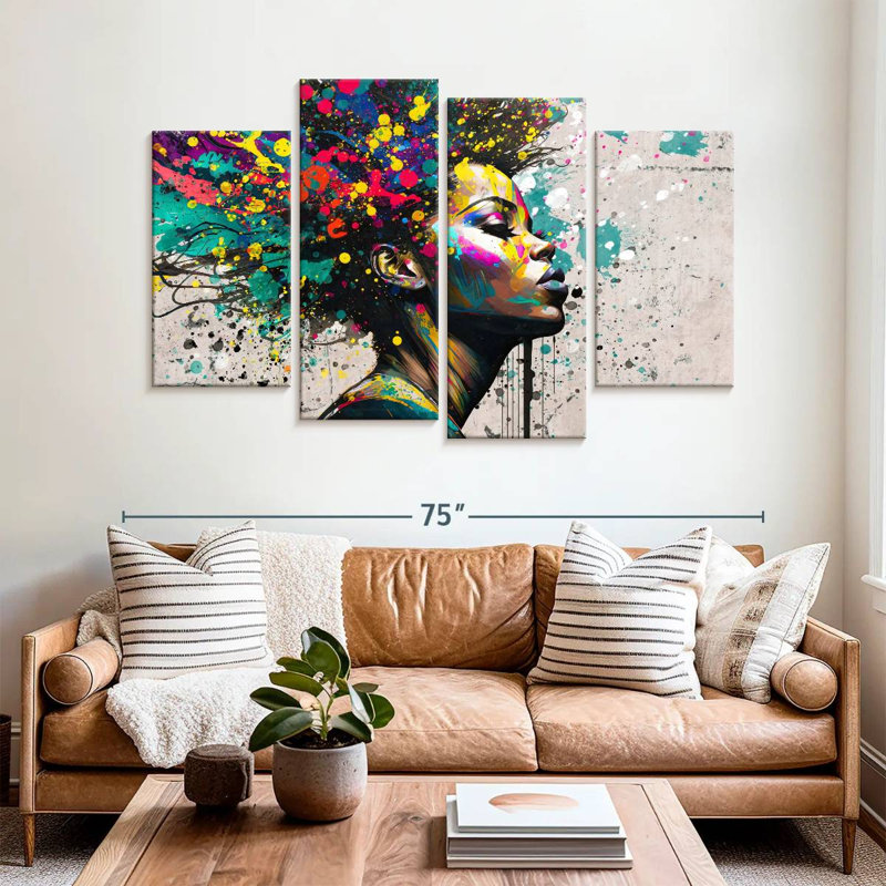 Leisha fière beauté africaine, H 42 po x l 68 po