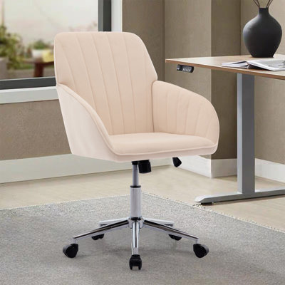 Fauteuil de bureau pivotant réglable et ergonomique avec coussin en mousse à mémoire de forme pour un confort d'assise long, idéal pour la maison et la chambre à coucher
