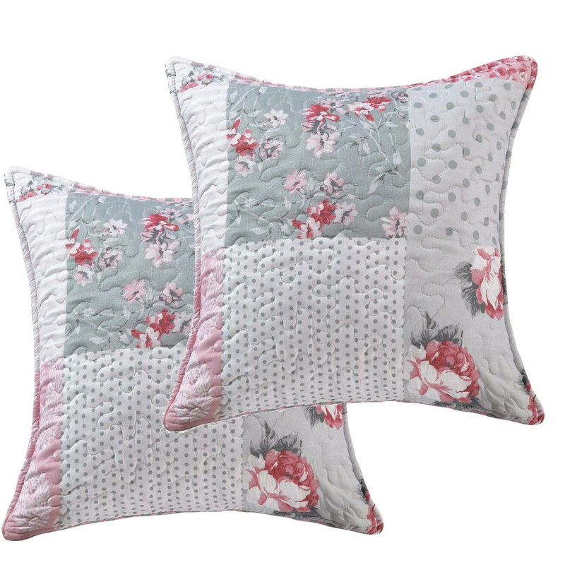 Devane Square Cushion Cover, Grey/Red