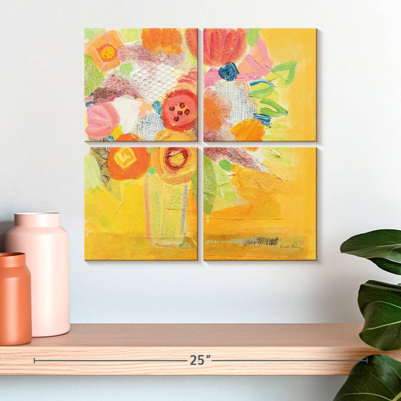 Harnek floral jaune brumeux