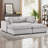 Odai 77.2'' Wide 4 - Piece Chenille Sectional Loveseat Sleeper Sofa With 2 Ottomans