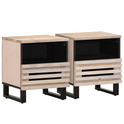 40cm W Steel Bedside Table