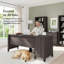 Bureau 72W avec tiroirs gris orage-1001774186