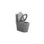 Toilette monobloc gris clair à double chasse d'eau, cuvette allongée, hauteur confort et siège à fermeture amortie-134649552
