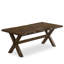 Vanessa Table basse en bois de noyer rectangulaire avec bord en X