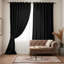 Pittsboro Crushed Velvet Eyelet Windows Panel Curtains-434909563-434909566