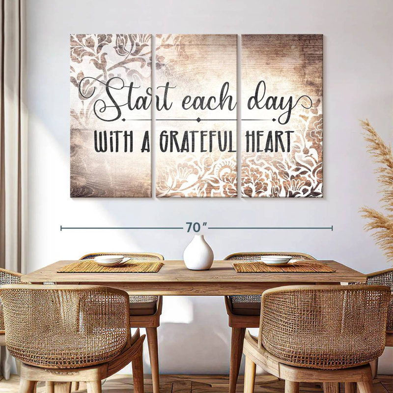 Tergel Grateful Quote, 42" H x 65" W
