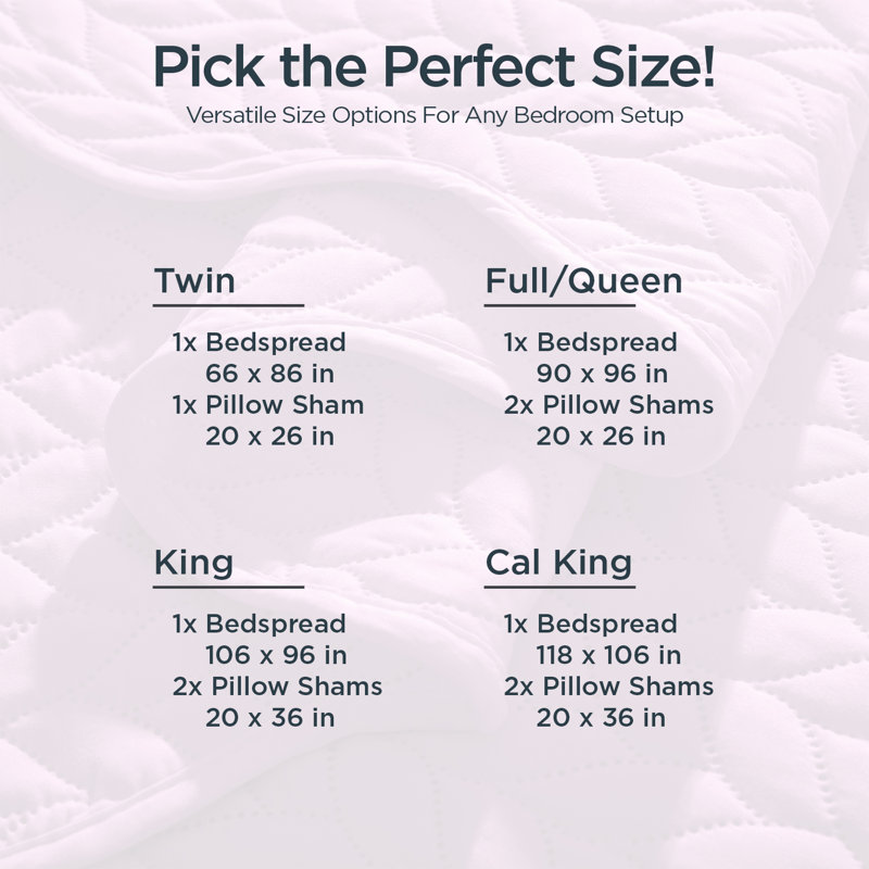 Embossed Microfiber Bedspread Set – All Seasoned Modern and Lightweight Bedding Set with Shams, Purple
