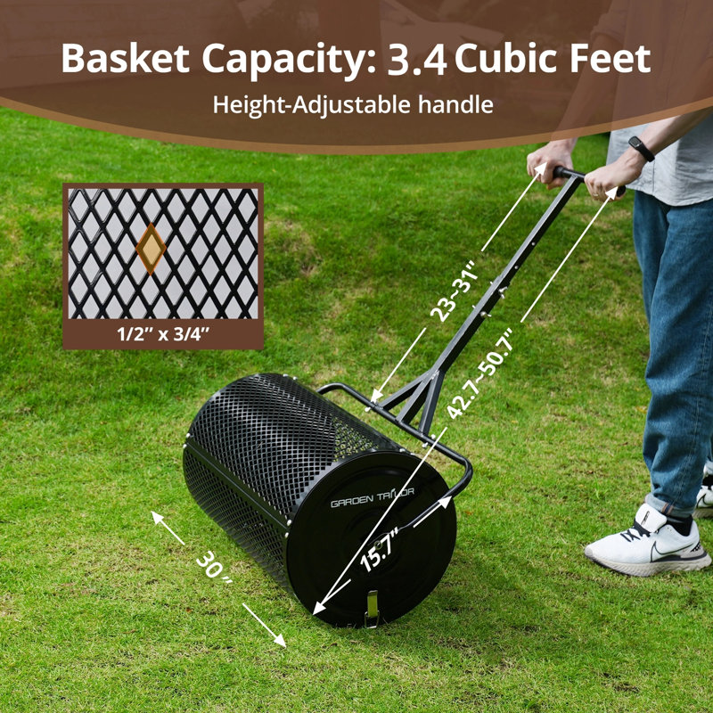 Iron Composting Accessory, 128.8 cm H x 76.2 cm W x 39.8 cm