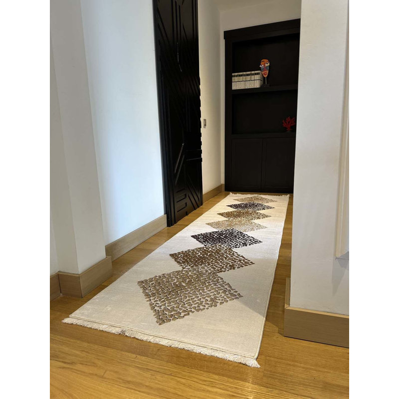 Tapis en coton avec envers antidérapant Lanney, Rectangle 2 pi 7 po x 4 pi 11 po