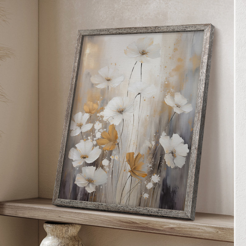 Reproduction encadrée FLORAL Series CCCCXV - bois massif, H 15 po x l 12 po
