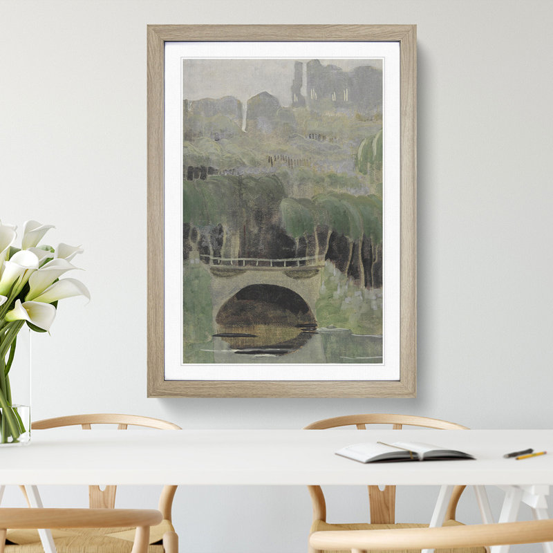 Spring Motif by Mikalojus Konstantinas - Picture Frame Painting, 48cm H x 36cm W x 2cm D, Oak
