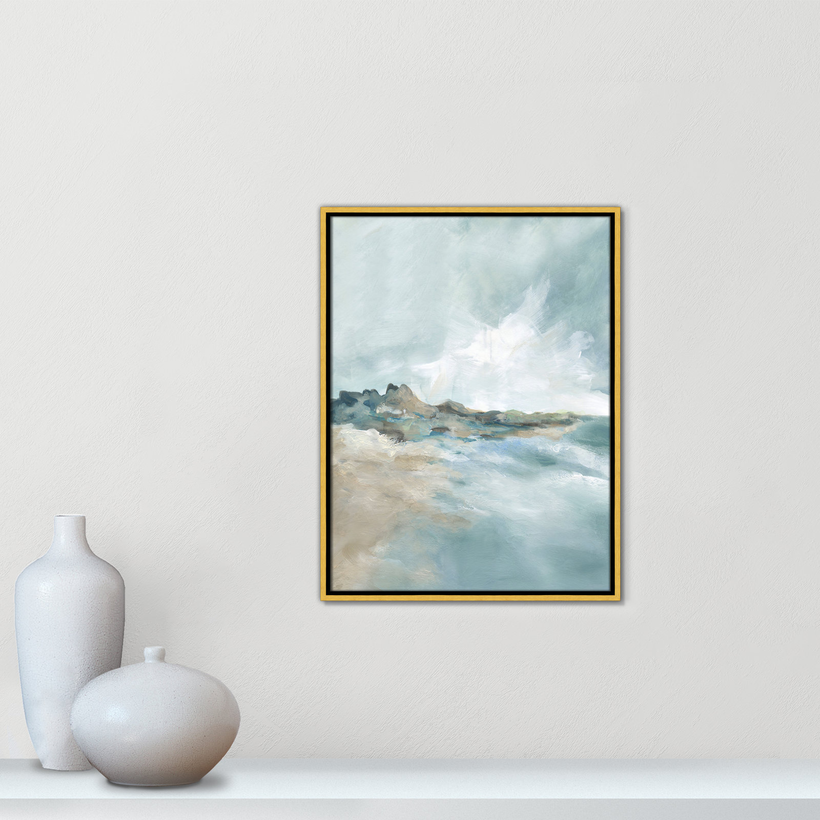 Coralie "Sandpoint" Print by Carol Robinson, 25.5" H x 19.5" W, Gold